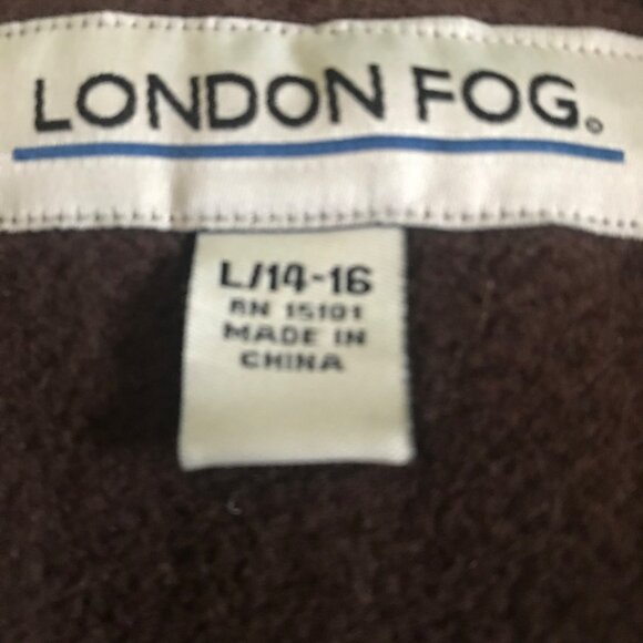 London Fog Coat Green Girls Puffer Winter w/ Scarf Lg 14-16 Removable Hood New - Picture 2 of 10